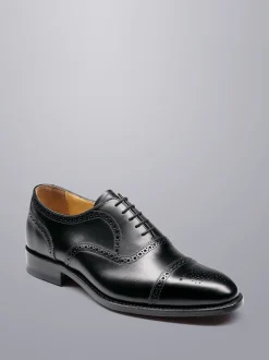 Charles Tyrwhitt Black Leather Oxford Brogues Shoes