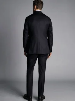 Charles Tyrwhitt Black Slim Fit Italian Luxury Suit: Jacket
