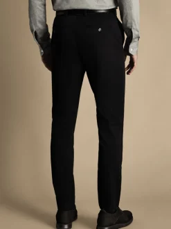 Charles Tyrwhitt Black Slim Fit French Slim Fit Ultimate Non-iron Chinos