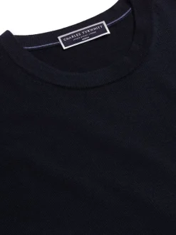 Charles Tyrwhitt Blue Pure Merino Crew Neck Jumper
