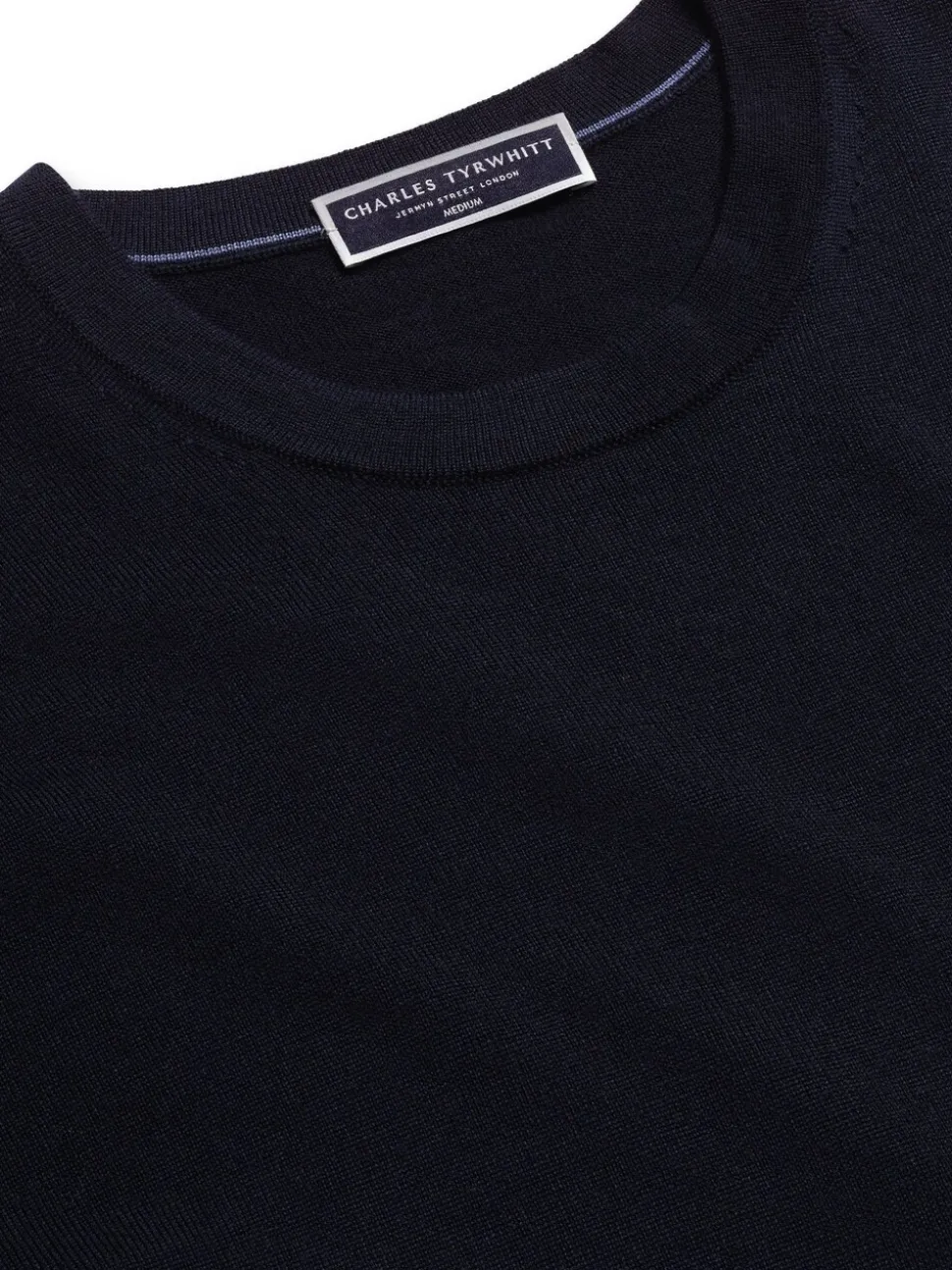 Charles Tyrwhitt Blue Pure Merino Crew Neck Jumper