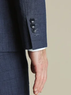 Charles Tyrwhitt Blue Slim Fit 100% Linen Jacket