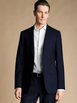 Charles Tyrwhitt Blue Slim Fit Italian Luxury Jacket