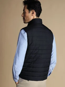Charles Tyrwhitt Blue Weight Quilted Gilet