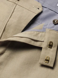 Charles Tyrwhitt Brown 100% Linen Shorts