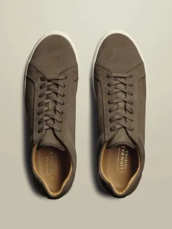 Charles Tyrwhitt Brown Chrome Suede Trainers