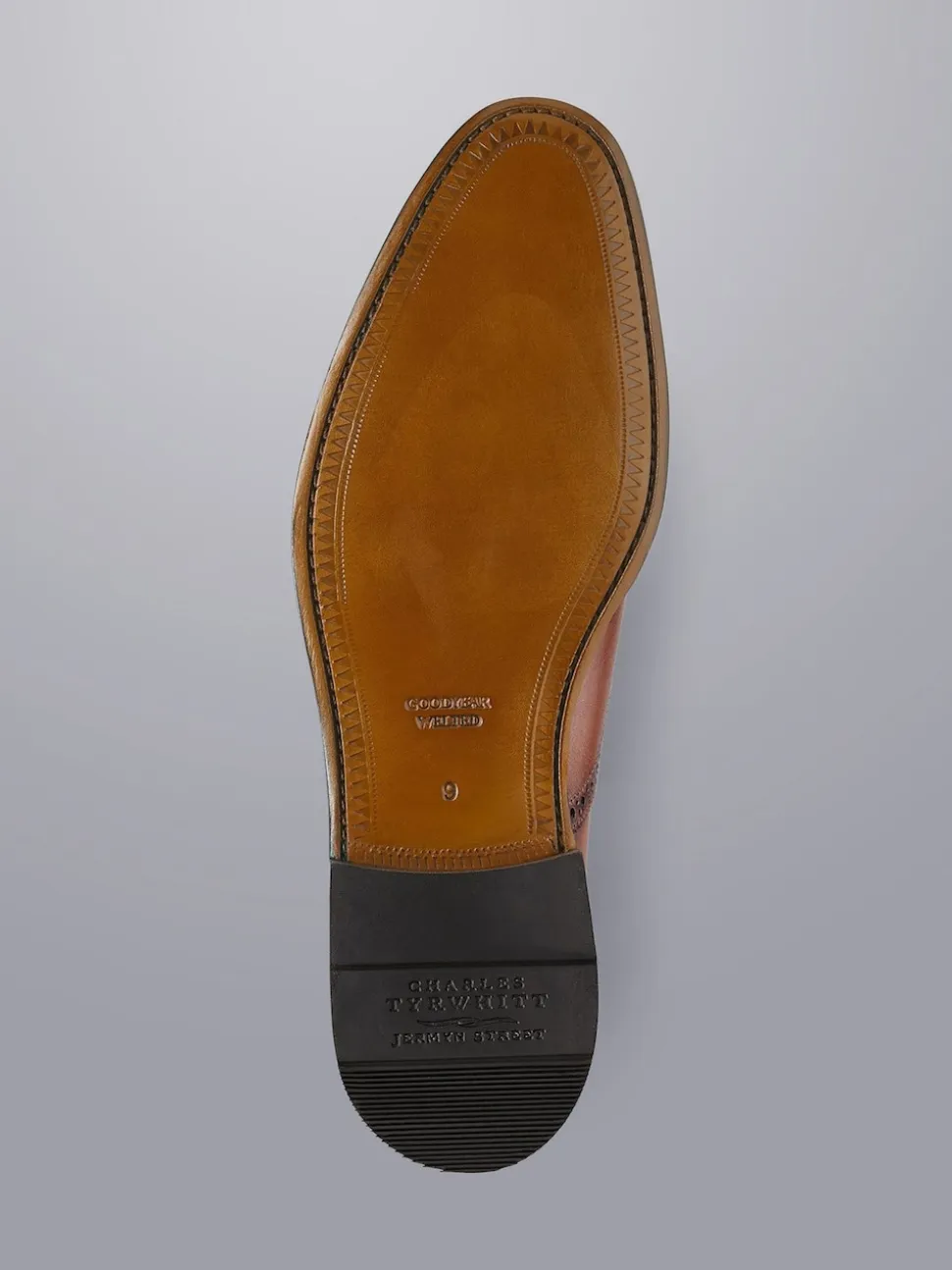 Charles Tyrwhitt Brown Leather Oxford Brogues Shoes