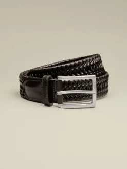 Charles Tyrwhitt Brown Made In England Leather Stretch Belt