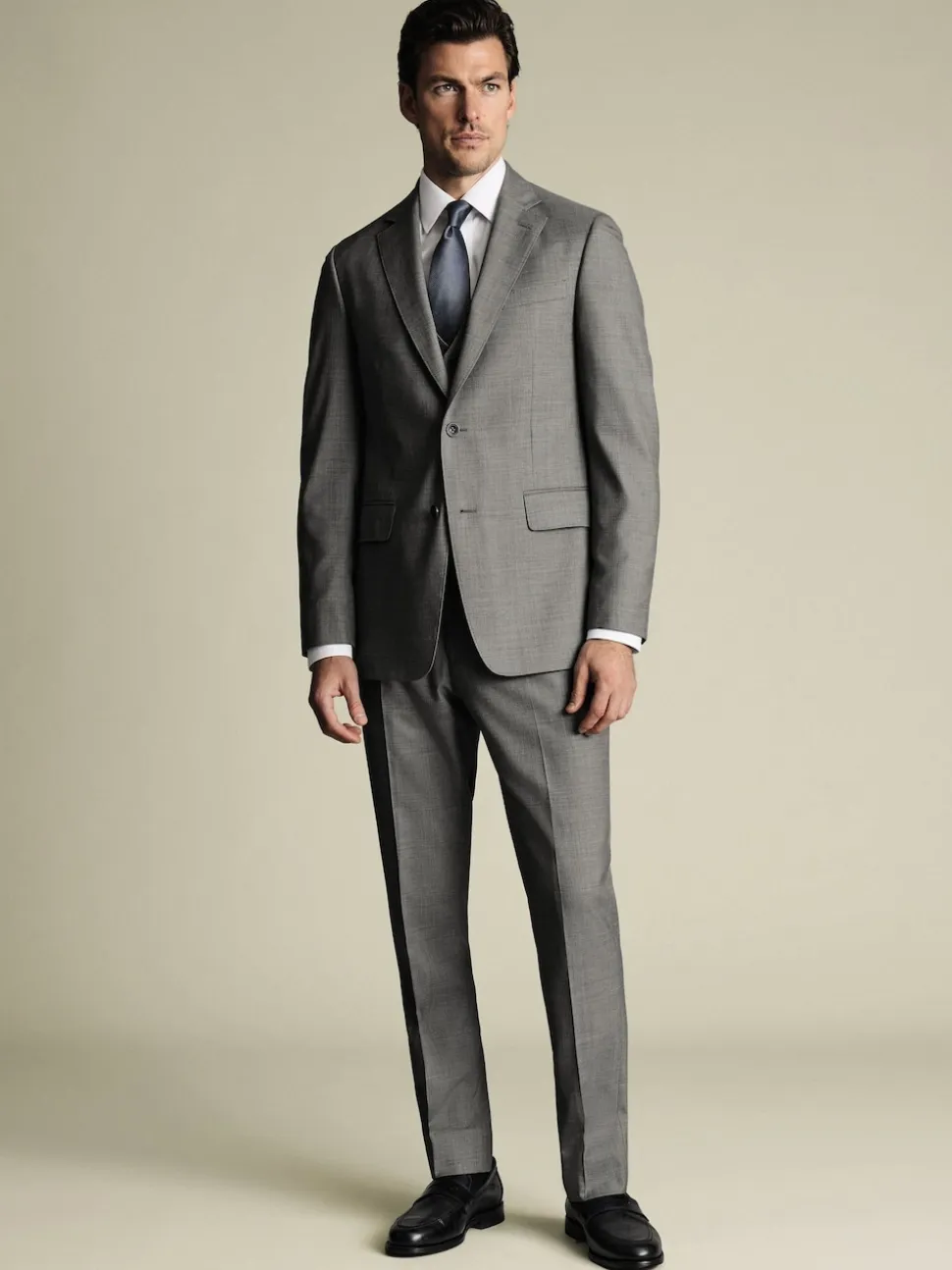 Charles Tyrwhitt Grey Sharkskin Adjustable Waistcoat