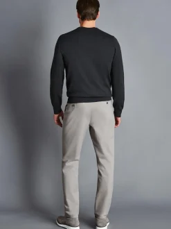 Charles Tyrwhitt Grey Slim Fit French Slim Fit Ultimate Non-iron Chinos