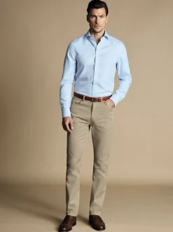 Charles Tyrwhitt Natural Twill Classic Fit 5 Pocket Jeans