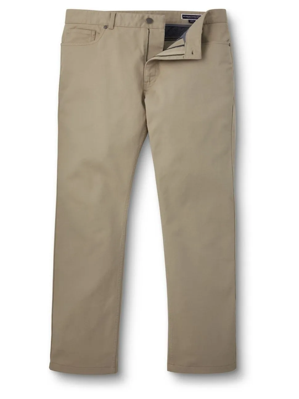 Charles Tyrwhitt Natural cream Twill Slim Fit 5 Pocket Jeans