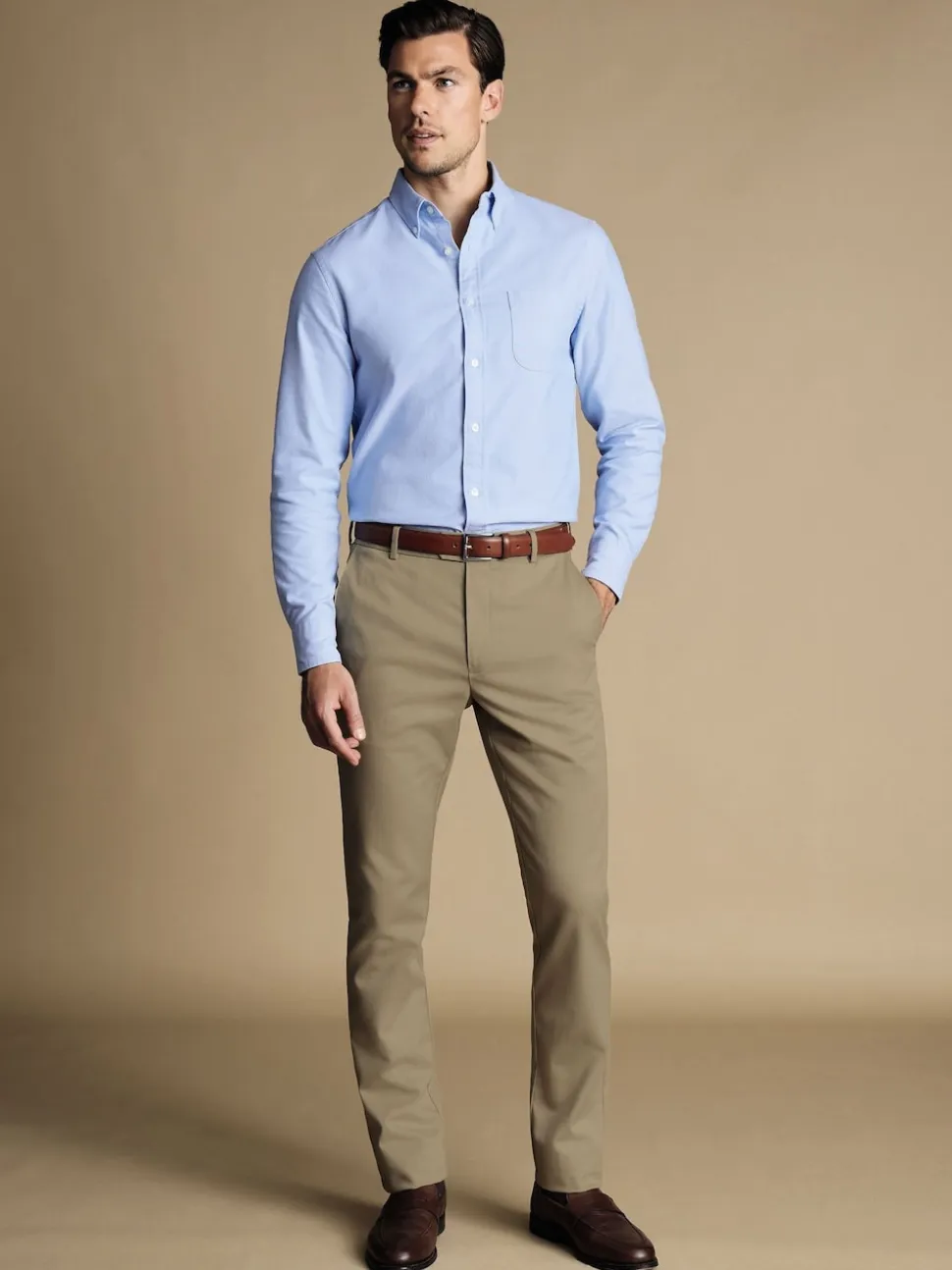 Charles Tyrwhitt Natural Slim Fit French Slim Fit Ultimate Non-iron Chinos