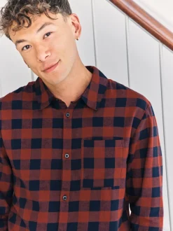 Chelsea Peers Blue Checked Long Pyjamas Set