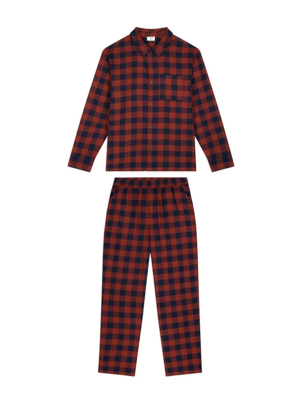 Chelsea Peers Blue Checked Long Pyjamas Set