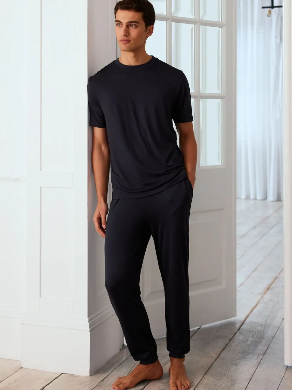 Chelsea Peers Blue Crew Neck Short Pyjamas Set