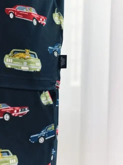 Chelsea Peers Blue Driving Leopards Print Short Pyjamas Set