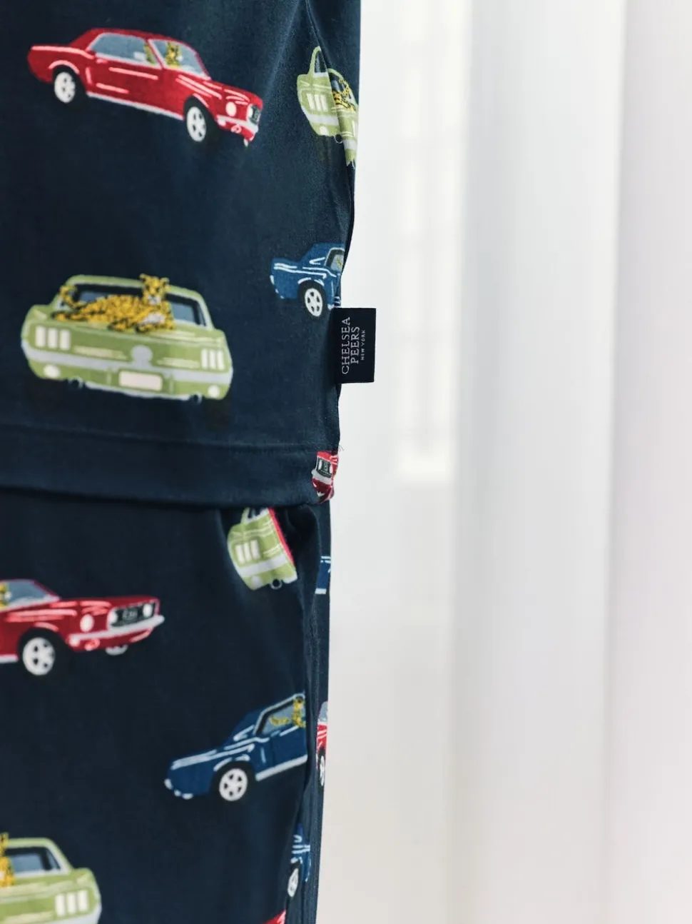 Chelsea Peers Blue Driving Leopards Print Short Pyjamas Set