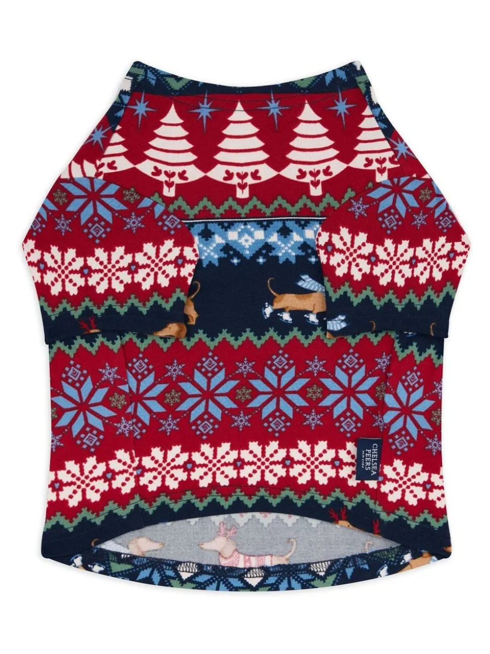 Chelsea Peers Blue Pet Christmas Dog Fair Isle Print Pyjama T-Shirt