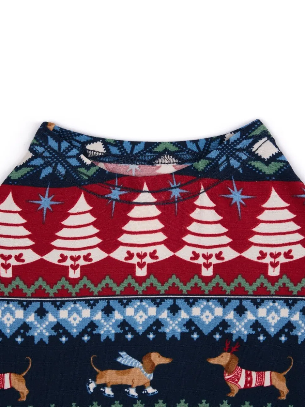 Chelsea Peers Blue Pet Christmas Dog Fair Isle Print Pyjama T-Shirt