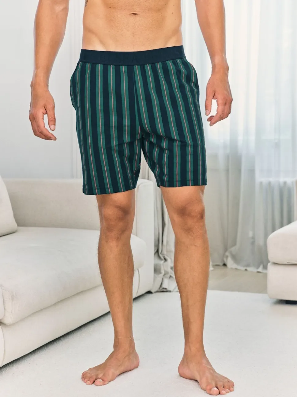 Chelsea Peers Blue Stripe Pyjama Shorts