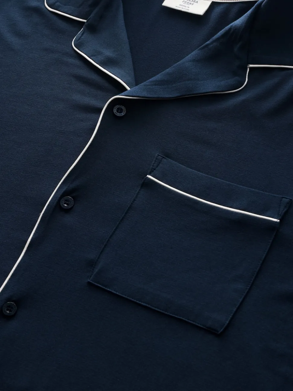 Chelsea Peers Blue TENCEL™ Modal Long Button Up Pyjama Set