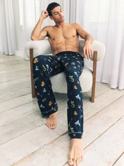 Chelsea Peers Blue Wild Dining Print Pyjama Bottoms