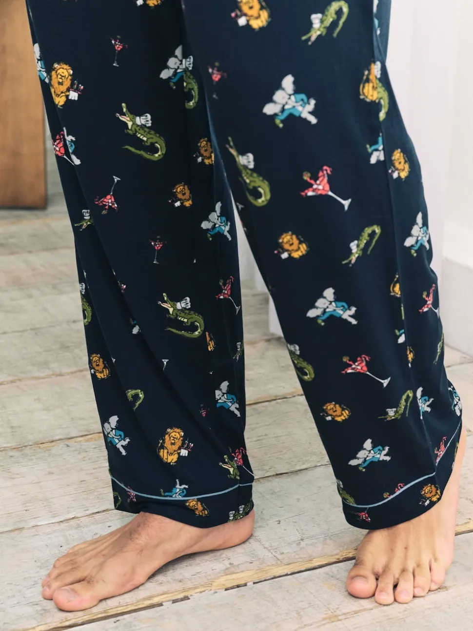 Chelsea Peers Blue Wild Dining Print Pyjama Bottoms