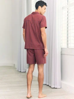 Chelsea Peers Red Blurred Stripe Short Pyjamas Set
