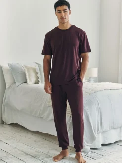 Chelsea Peers Red Crew Neck Short Pyjamas Set