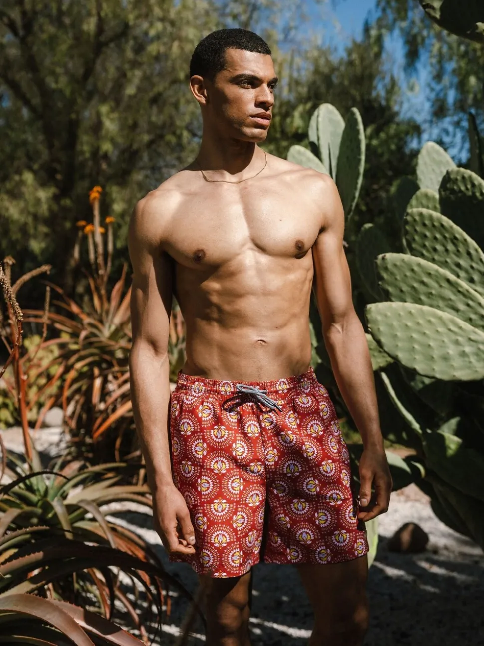 Chelsea Peers Red Lobster Print Swim Shorts