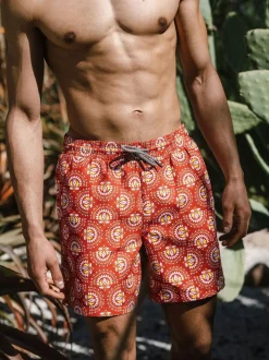 Chelsea Peers Red Lobster Print Swim Shorts