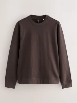 Chocolate Brown Lightweight Crew Neck Sweatshirt