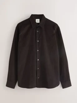 Chocolate Brown Long Sleeve Cord Shirt