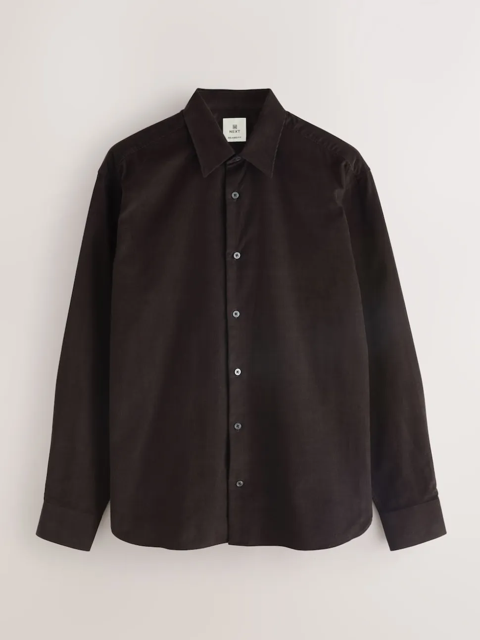 Chocolate Brown Long Sleeve Cord Shirt