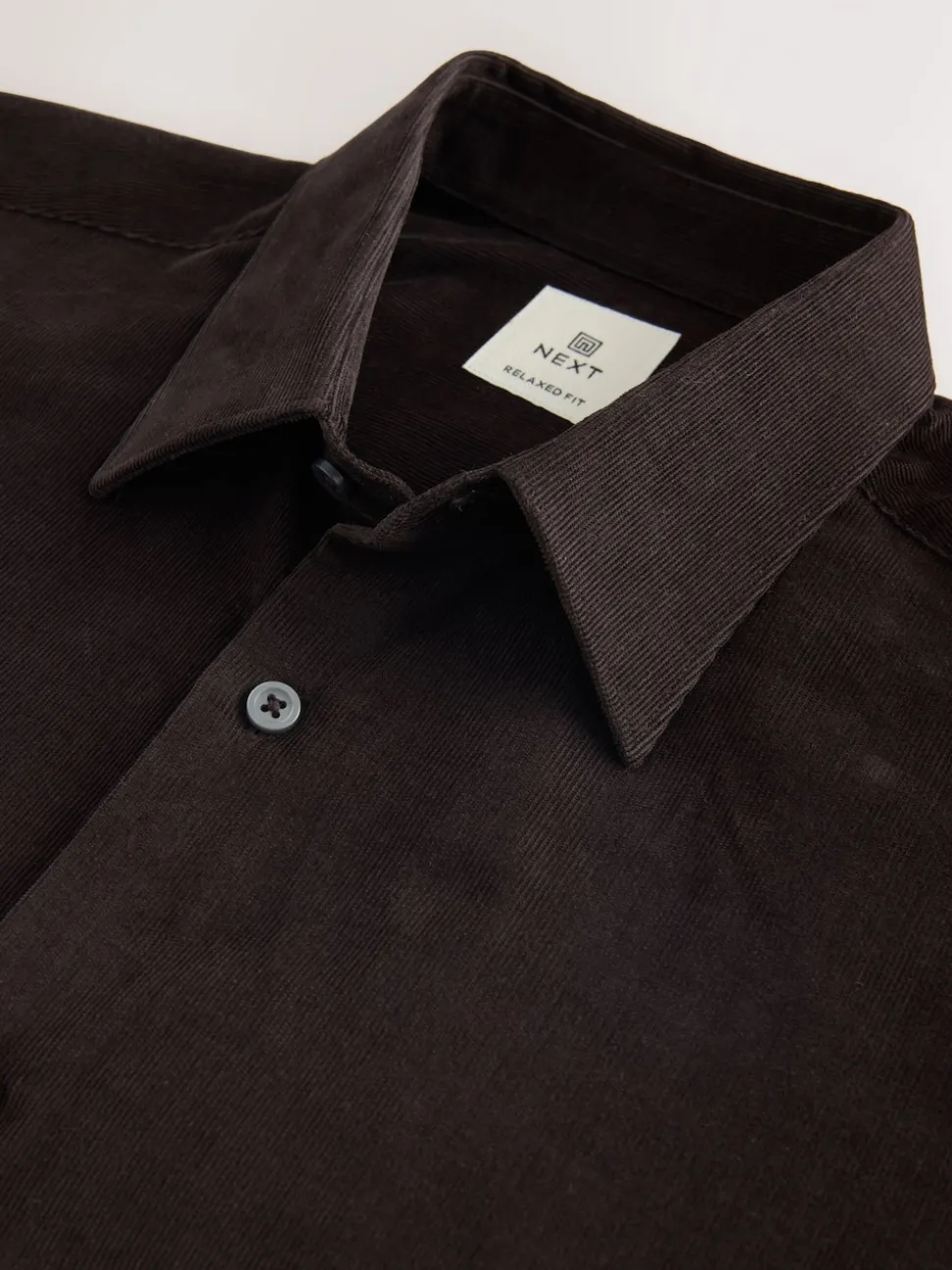 Chocolate Brown Long Sleeve Cord Shirt
