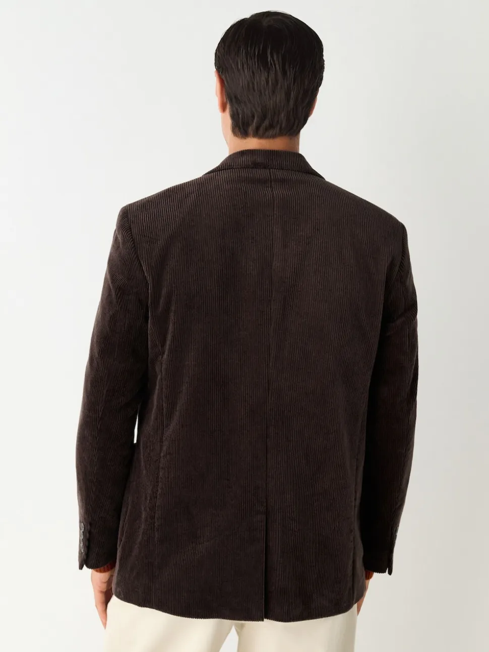 Chocolate Brown Regular Fit Cord Blazer