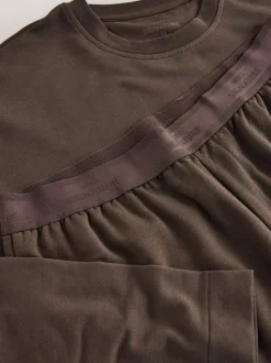 Chocolate Brown TENCEL™ Modal Blend Long Sleeve Lounge Set