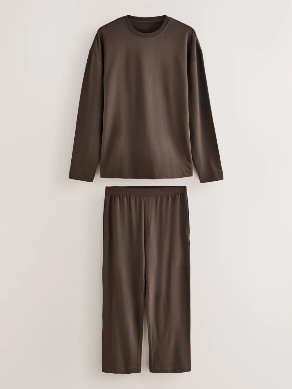 Chocolate Brown TENCEL™ Modal Blend Long Sleeve Lounge Set
