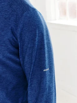 Cobalt Blue Active Training Gym Quarter Zip Sweater