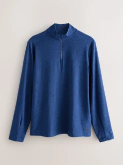 Cobalt Blue Active Training Gym Quarter Zip Sweater