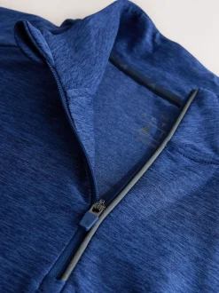 Cobalt Blue Active Training Gym Quarter Zip Sweater