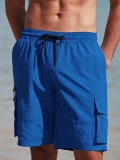 Cobalt Blue Cargo Swim Shorts