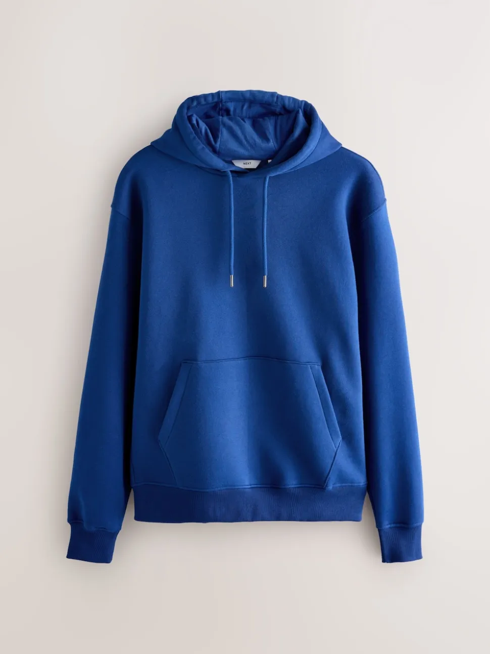 Cobalt Blue Regular Fit Heavyweight Cotton Rich Jersey Hoodie