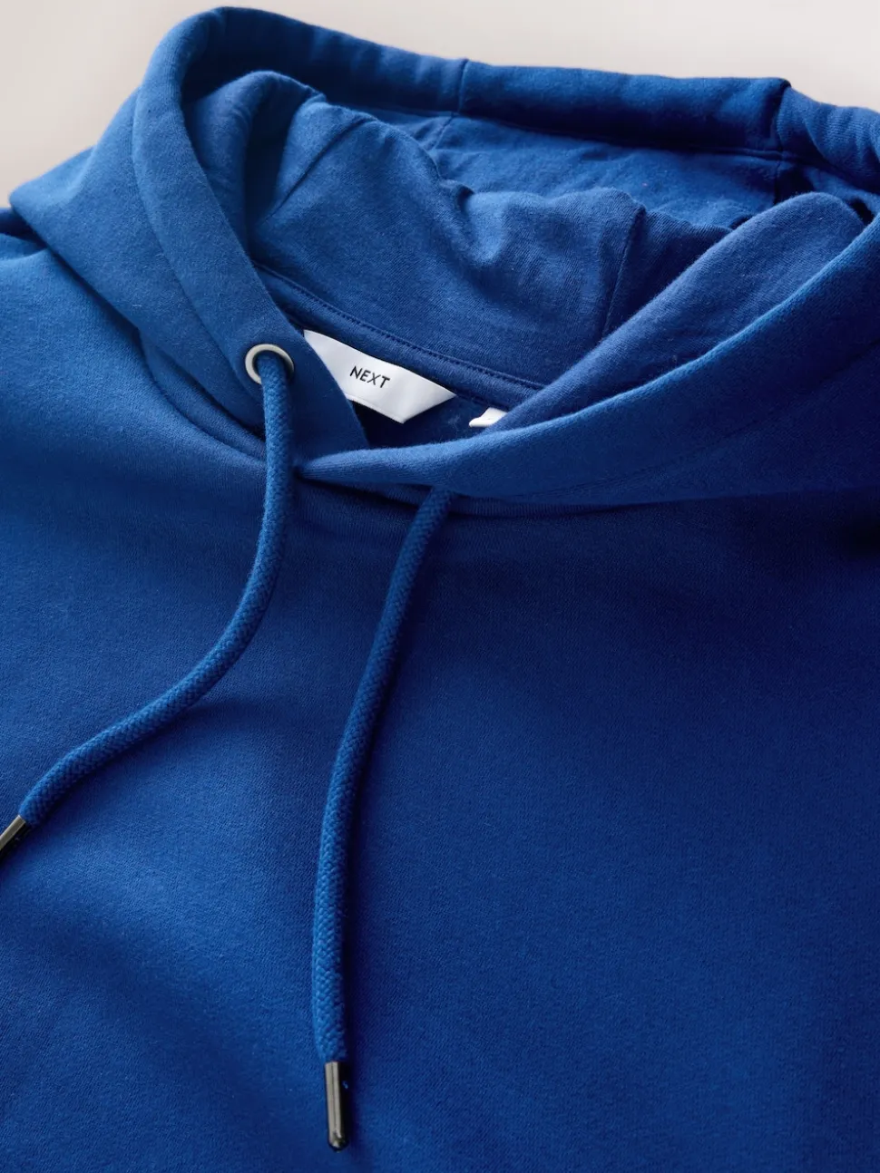 Cobalt Blue Regular Fit Heavyweight Cotton Rich Jersey Hoodie