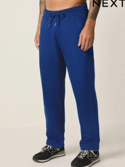 Cobalt Blue Straight Fit Brushback Heavyweight Joggers