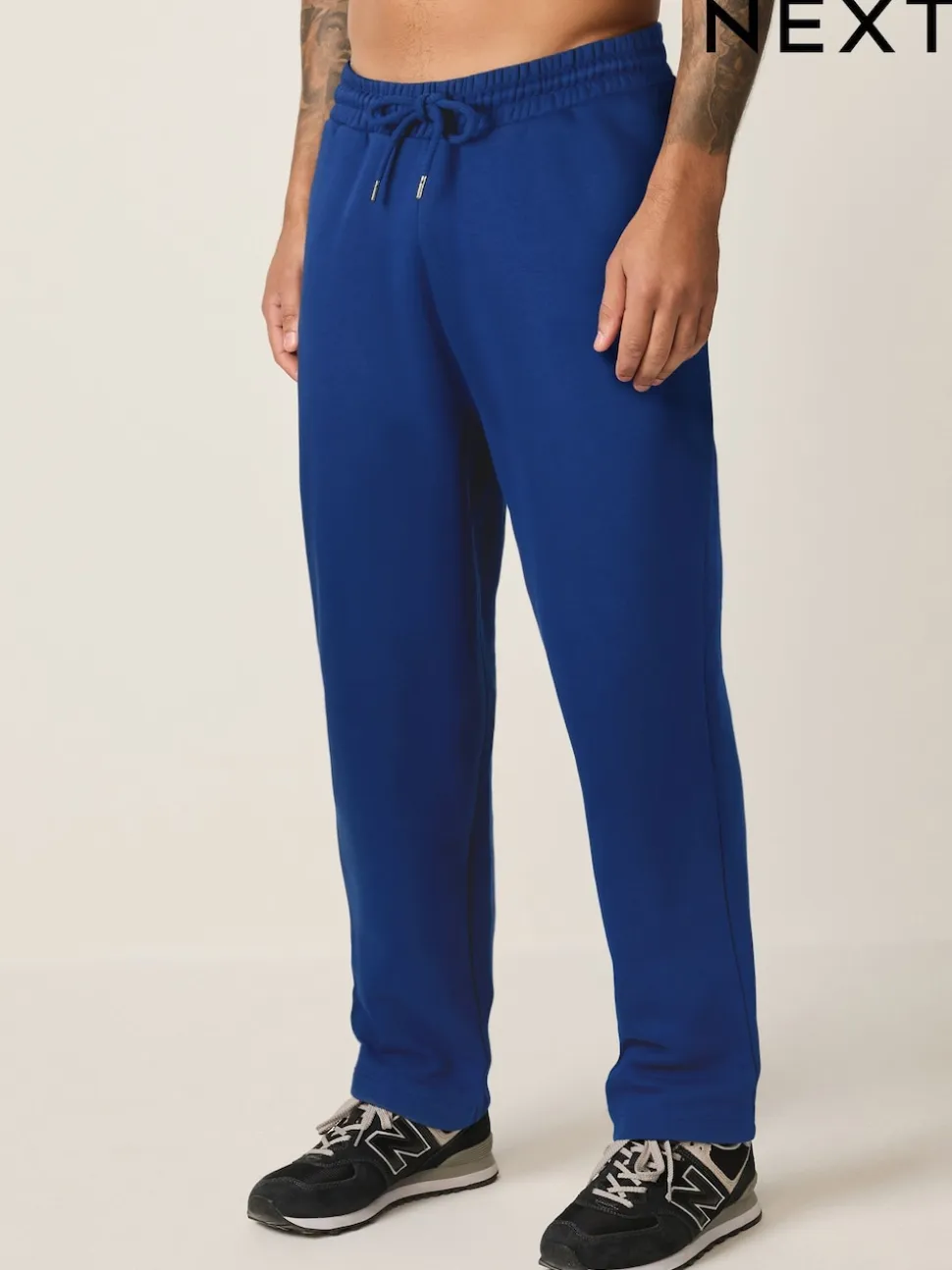 Cobalt Blue Straight Fit Brushback Heavyweight Joggers