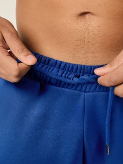 Cobalt Blue Straight Fit Brushback Heavyweight Joggers
