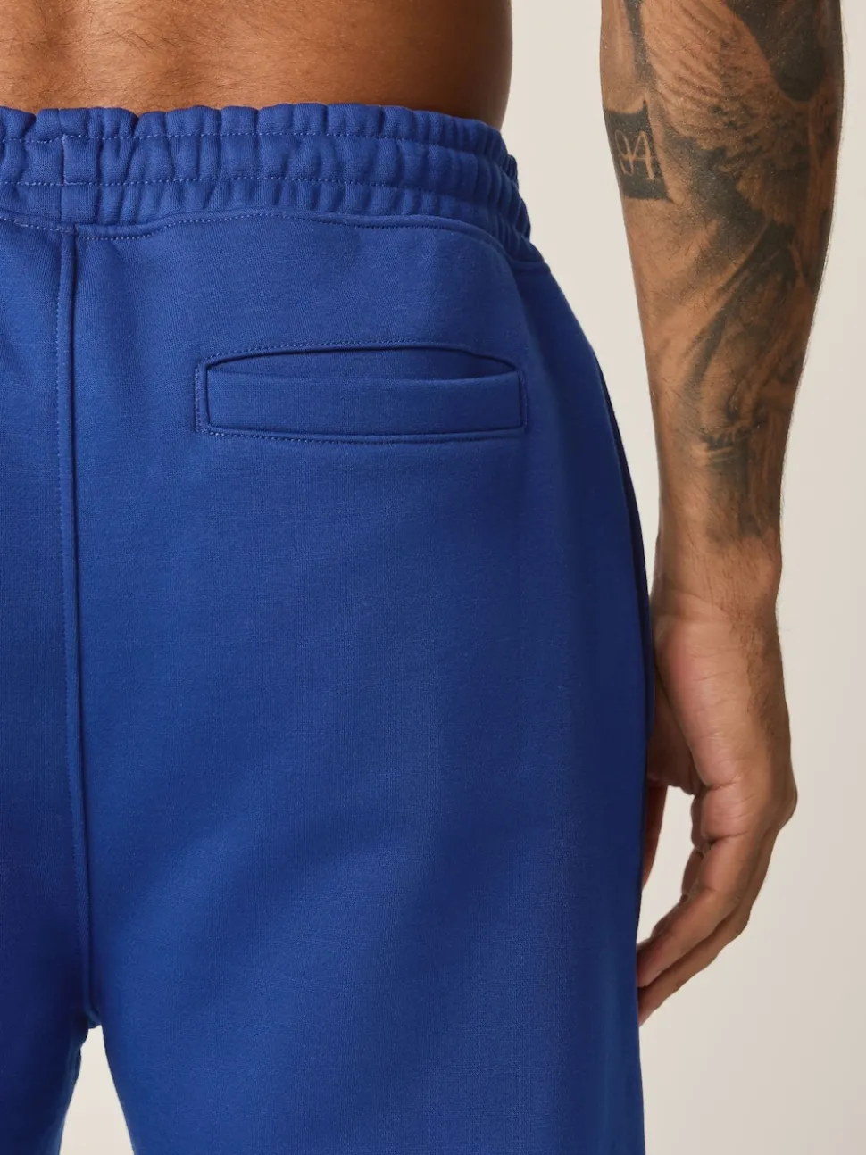 Cobalt Blue Straight Fit Brushback Heavyweight Joggers