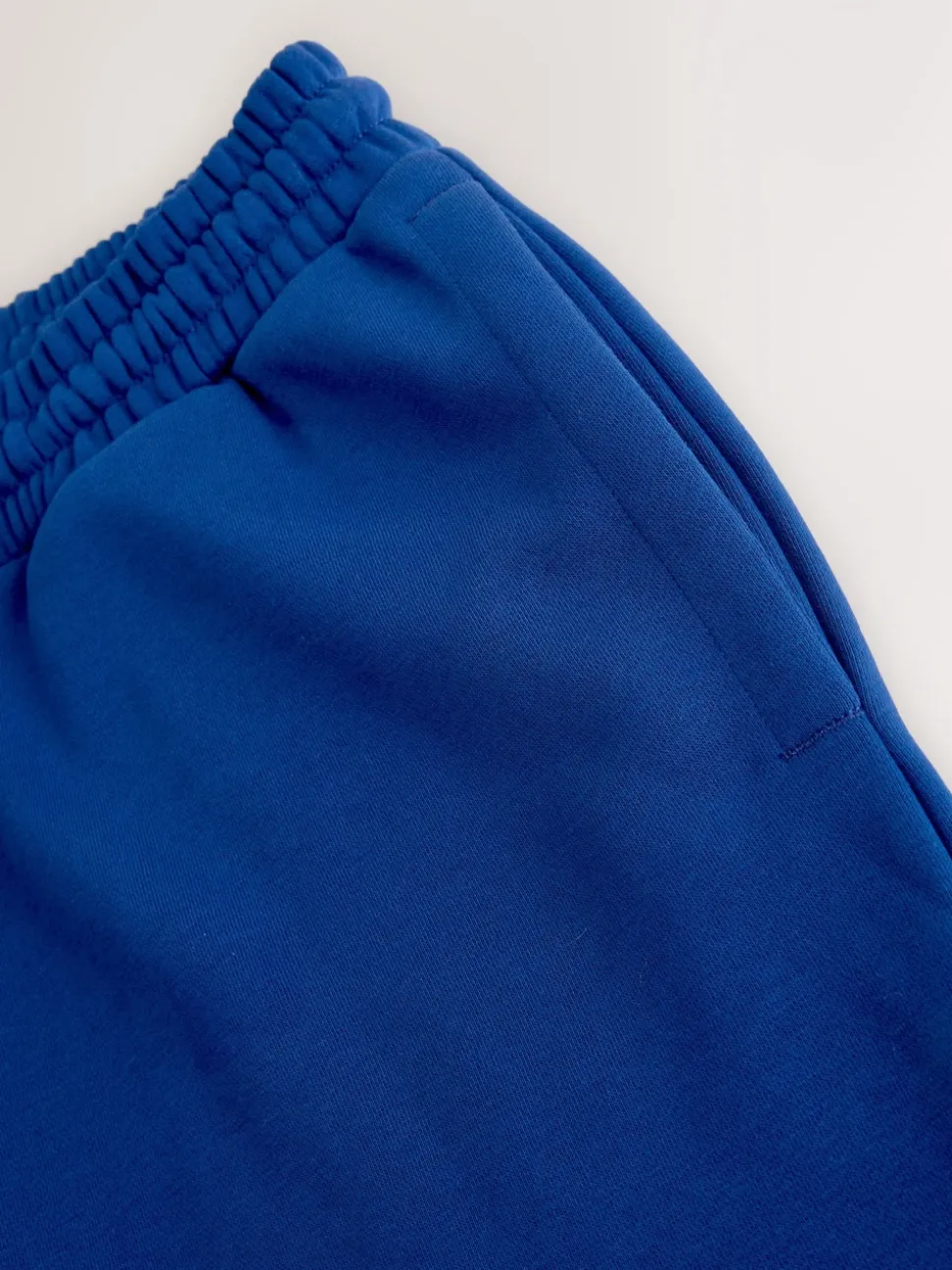 Cobalt Blue Straight Fit Brushback Heavyweight Joggers